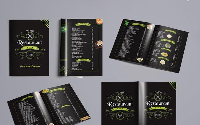 Harsh Restaurant - Menu Design Ranchi