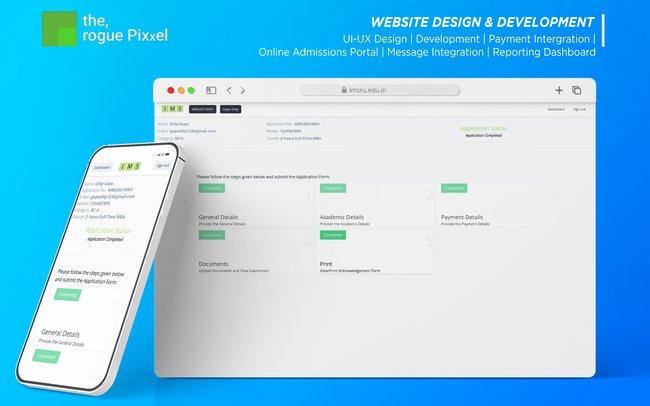 Institute of Management Studies (RU) - UX/UI | Development | Payment Gateway | Admissions Portal | Reporting Dashboard | SMS Integration Ranchi