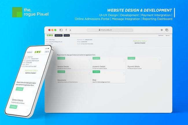 Institute of Management Studies (RU) - UX/UI | Development | Payment Gateway | Admissions Portal | Reporting Dashboard | SMS Integration Ranchi